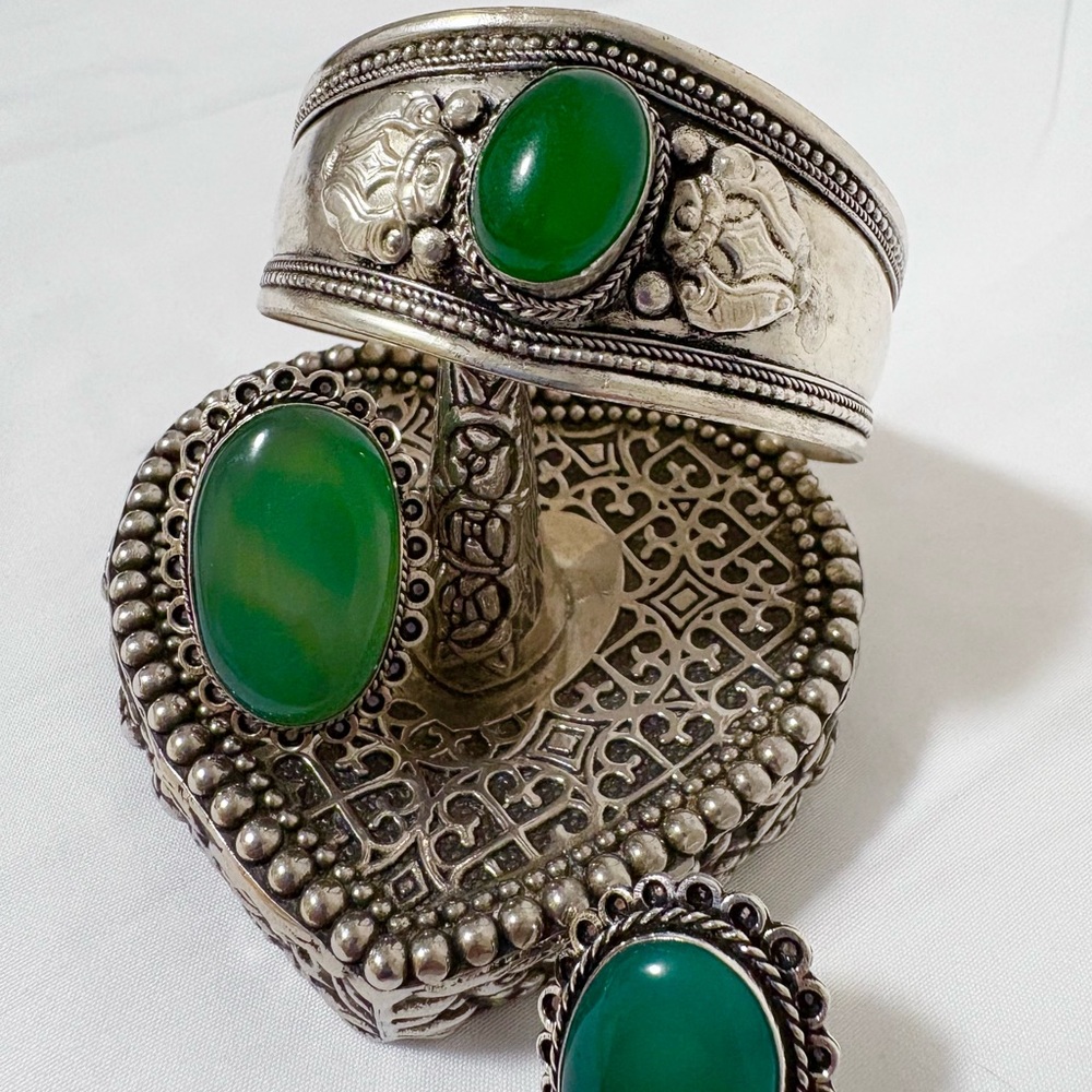 Adjustable Cuff Bracelet With 2 Ring Set - image 1